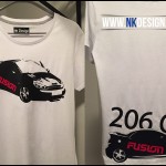 personnalisation tee shirt 206 tuning