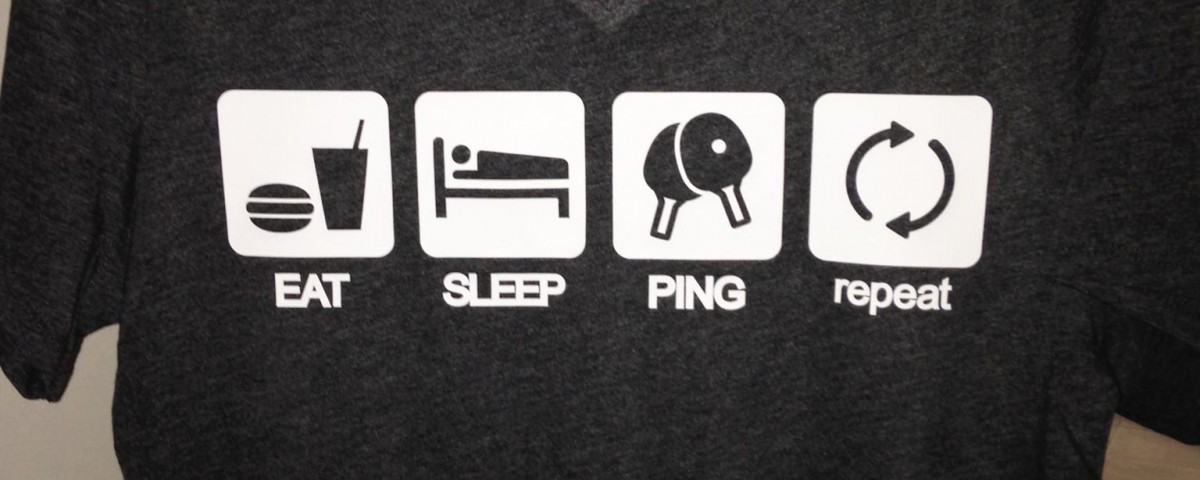 flocage tee shirt humour ping pong